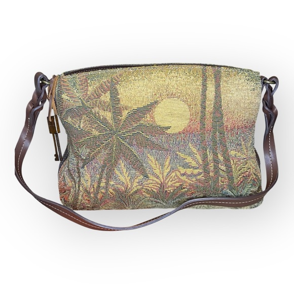 Fossil Handbags - Fossil Multicolor Tapestry Shoulder Bag
